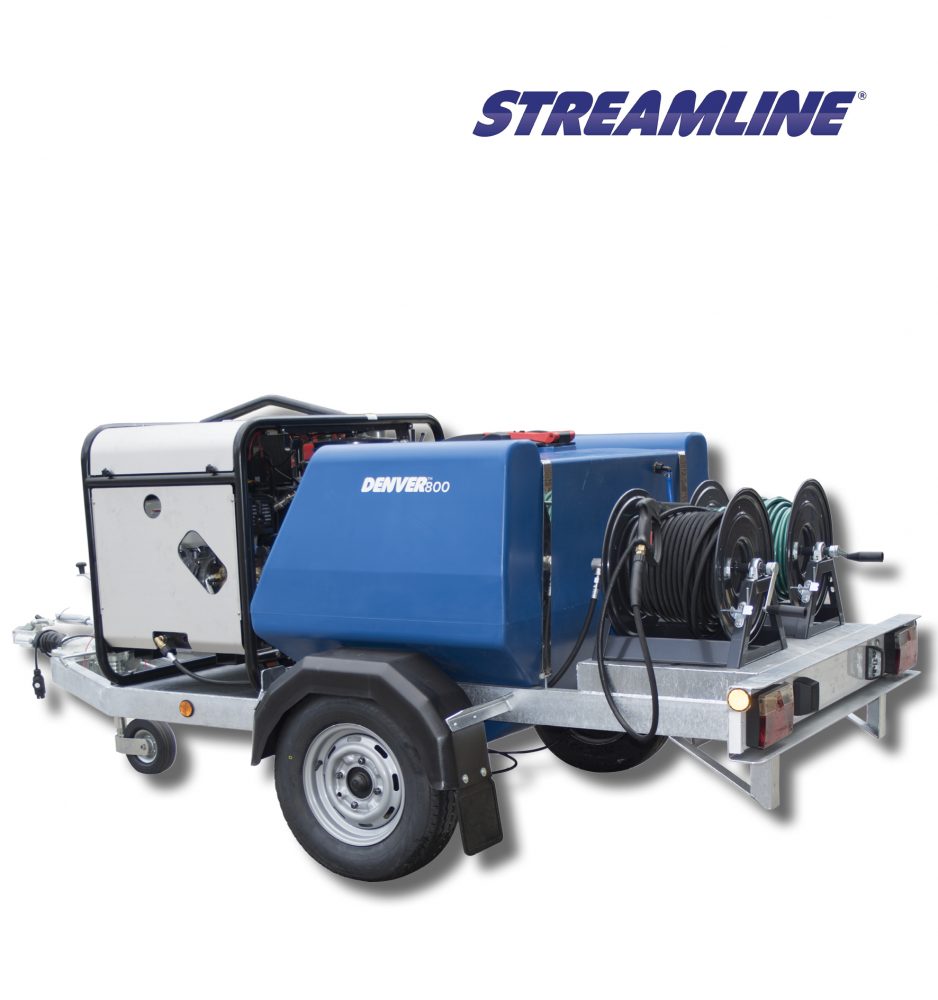 Highline™ Trailer Bowser 800ltr Hot Water High Pressure Washer, 16lpm 