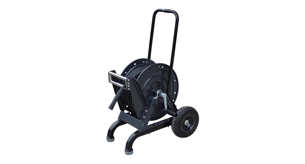 Metal a-frame hose reel trolley with 50mtrs (150 feet) of 5/16inch