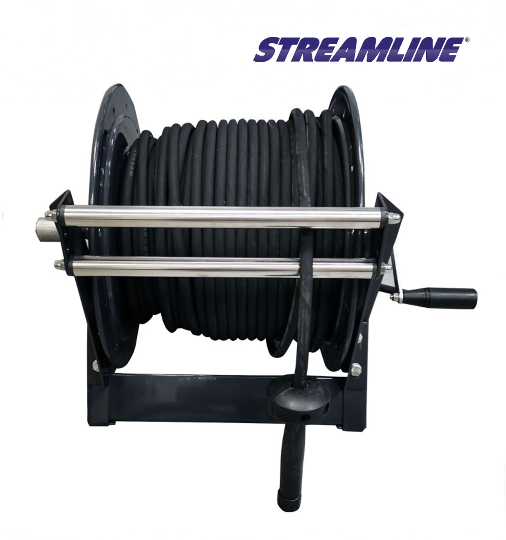 100m A-Frame Hose Reel with Hose Guide and Hose - AC Pressure Washers