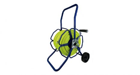 Metal a-frame hose reel trolley with 50mtrs (150 feet) of 5/16inch twin  wire high pressure hose - Streamline Systems