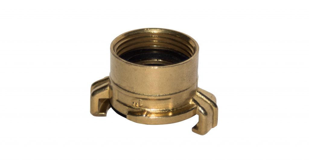 Brass Geka Connector – 1 inch F