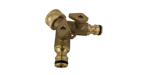 Brass Triple Male Adaptor with Valves
