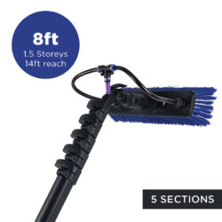 Telescopic Water Fed Pole - 8ft/2.44mtr (14ft Reach) Streamline® OVA8® 24T Carbon Fibre