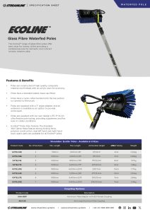 Ecoline™ Glass Fibre Telescopic Pole Specification Sheet
