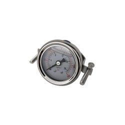 0-300psi 1/4 inch Rear Entry Pressure Gauge with Bracket - 1.5" glycerine filled